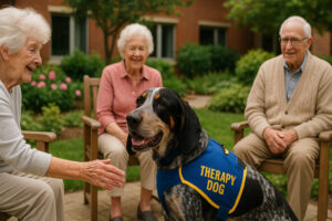Bluetick Coonhound as a Therapy Dog