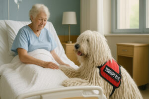 Komondor as a Therapy Dog
