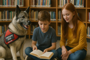 Norwegian Elkhound as a Therapy Dog