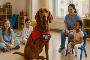 Redbone Coonhound as a Therapy Dog