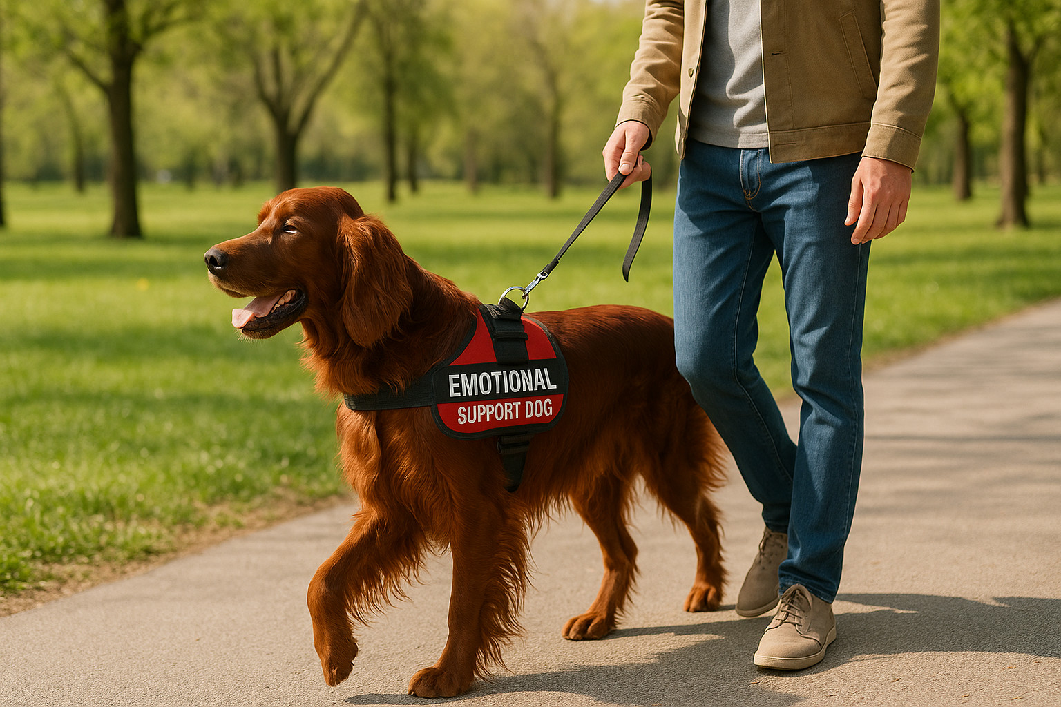 working dog breeds irish setter emotional support dog