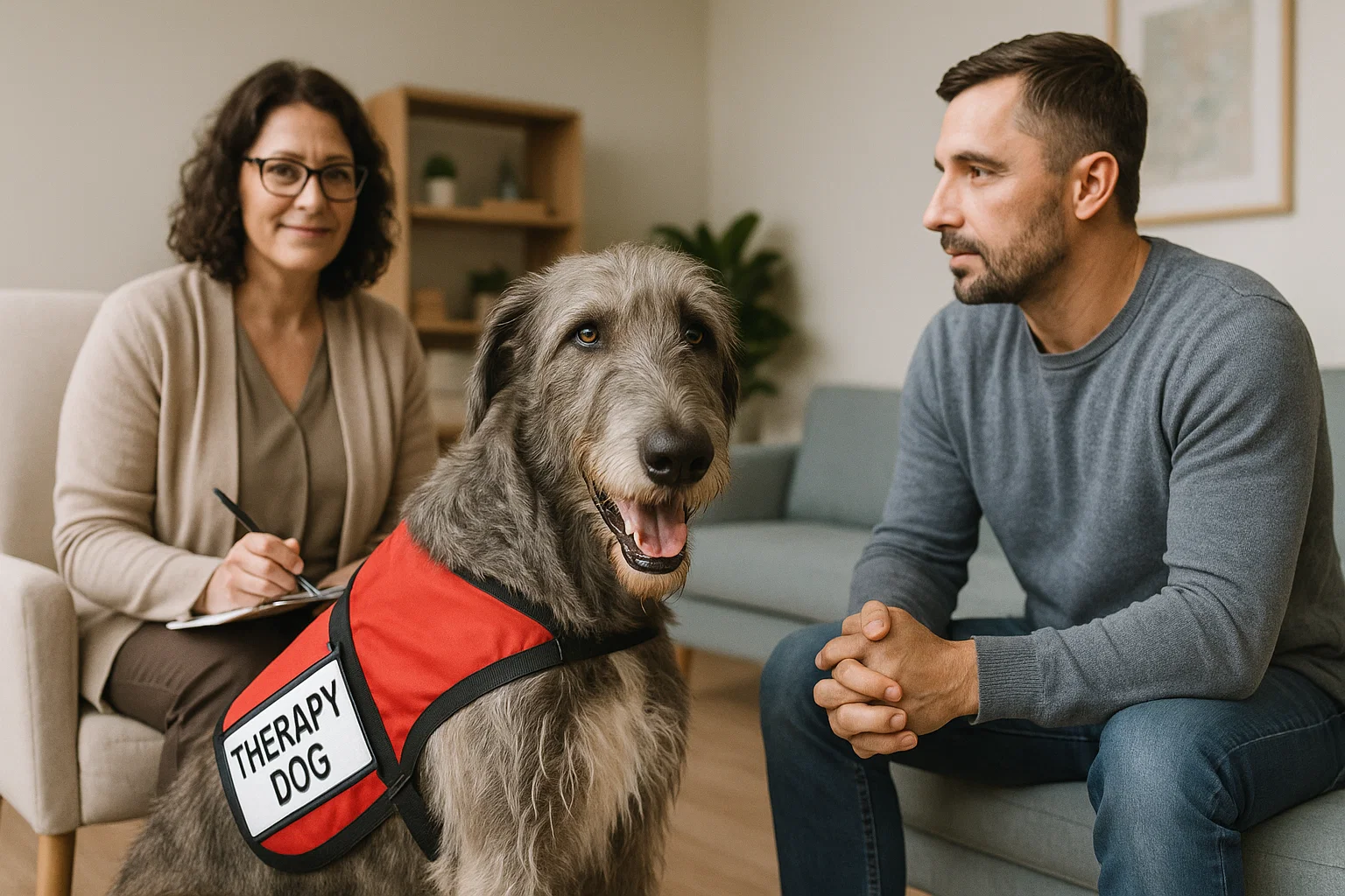 working dog irish wolfhound therapy dog